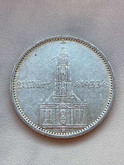 5 marka, 1934 r., A, s nápisem