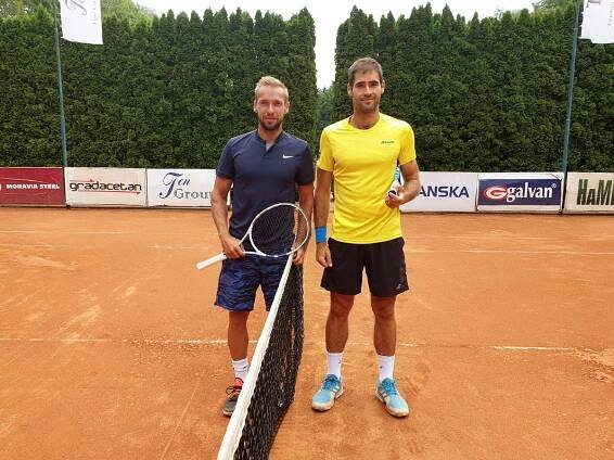 Semifinalisté dvouhra muži zleva :  Matěj Kracík, Michal Franěk