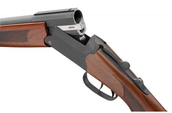 Guľobroková kozlica HAENEL Jaeger 8.10 s dvojspúšťou, elegantná pažba z orechového dreva, otvorená hlaveň, dizajn bez napináčika