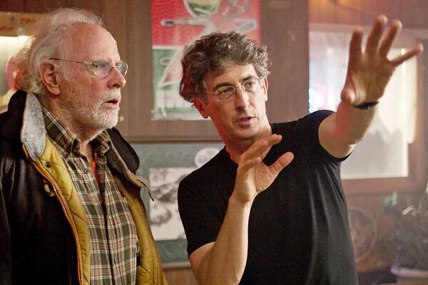 Alexander Payne directs Dern on the set of "Nebraska."