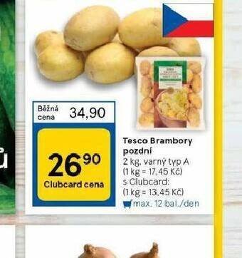 Tesco Brambory pozdní nabídka