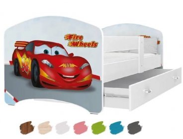 Dětská postel LUCKY s motivem Bleska McQueena (Cars/Auta)