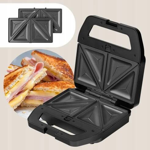 OPÉKAČ PANINI TOUSTOVAČ GRILL VAFLOVAČ OŘÍŠKY 6v1 5 DESEK 800W Nepřilnavý povrch ano