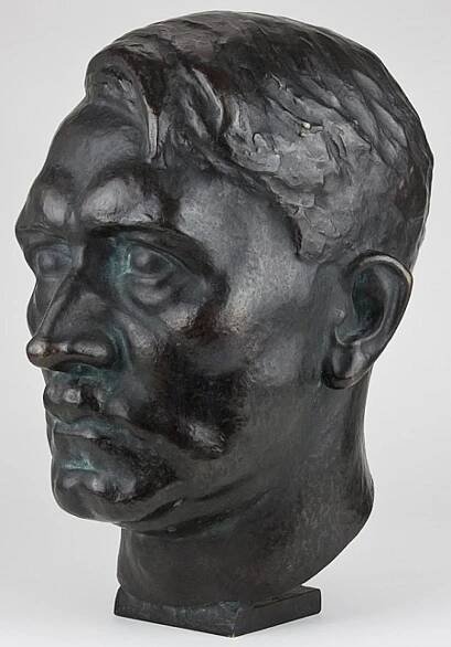 Lot - BUST OF ADOLF HITLER OWNED BY JOSEPH GOEBBELS AND PRESENTED TO ONE OF HIS SPIES
