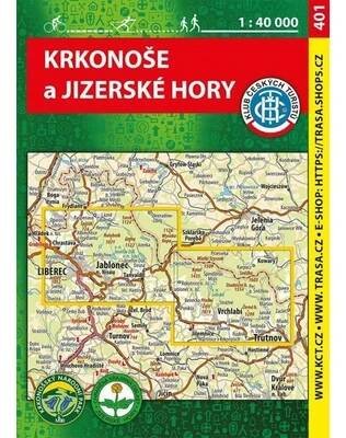 mapa Krkonoše a Jizerské hory 1:40 t.