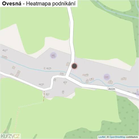Mapa Ovesná - Firmy v části obce.