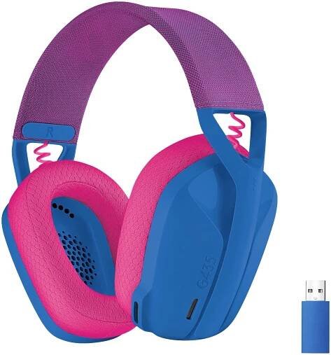 Logitech G435 LIGHTSPEED Sluchátka Over Ear Bluetooth®, 981-001062, stereo, modrá