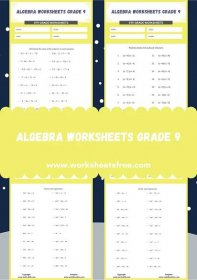 Algebra Worksheets Grade 9