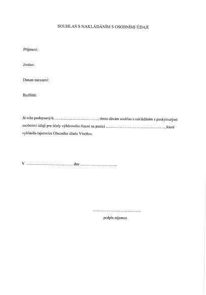 Obec Vintířov :: Obecní úřad - formuláře