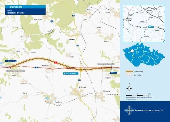 Stavba dalších částí D6 se přiblížila. V roce 2023 chce ŘSD začít se třemi úseky