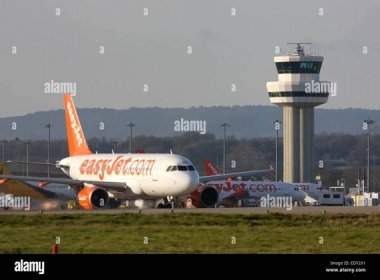 EASYJET AT LGW GATWICK AIRPORT Stock Photo