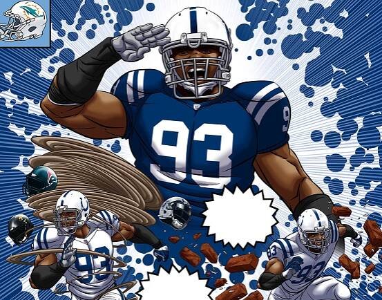 Michael Borkowski - Indianapolis Colts Dwight Freeney Artwork