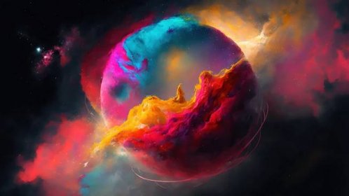 Space Nebula Colorful Digital Art 4k iPhone HD Wallpaper