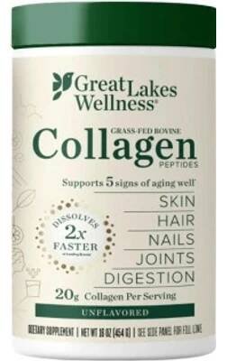 Great Lakes Collagen Hydrolysate, Hydrolyzovaný kolagen bez příchuti 454 g