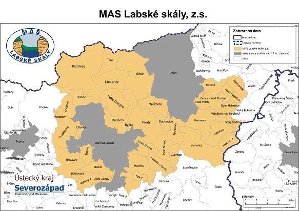Územní působnost MAS Labské skály