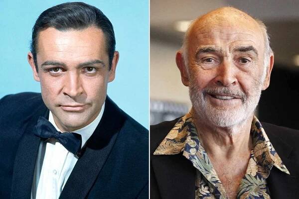 Sean Connery c. 1962 and 2010