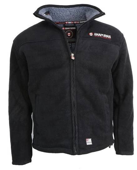 ANAPURNA mikina pánská fleece UGANDA MEN 007 s kožíškem