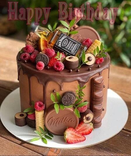 Pin de ●•°🌺༺ᑕᕼᗩᘉ☂ᗩᒪ●•🌺●•° em ⸞⅋• ⸰°ℋ⍺թթу BiRtHDay CArdS °⸰ •⅋⸞ | Bolos e doces, Bolo de confeitaria, Bolo comestível