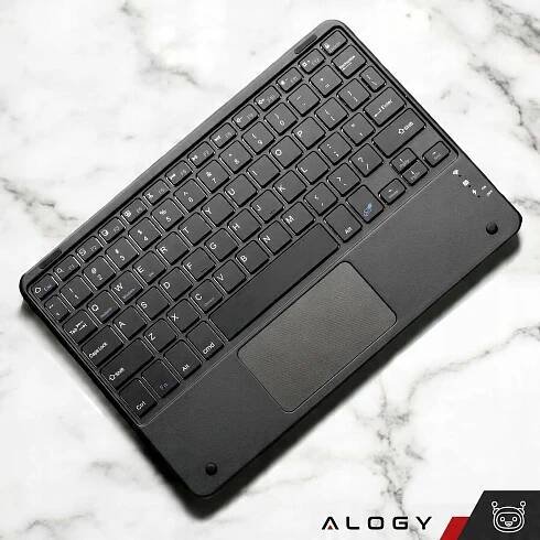 Bezdrátová klávesnice Bluetooth touchpad USB-C tichá slim Černá Alogy za 527 Kč - Allegro