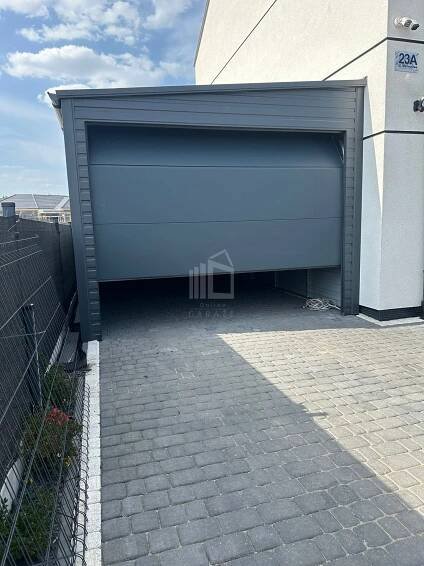 Plechova garáž 4x6m - sekční vrata- Antracit - střecha bočni spád TS855