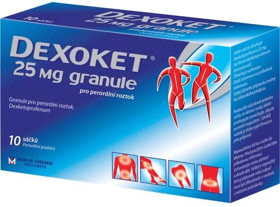 Dexoket 25 mg granule 10 sáčků od 58 Kč