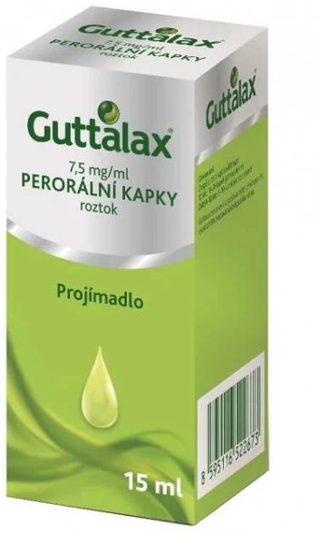 Guttalax 7,5 mg/ml kapky 15 ml
