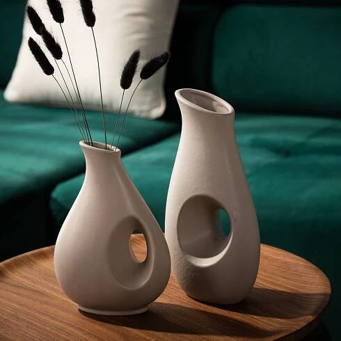 Wazon nowoczesny szary 24,5 cm
