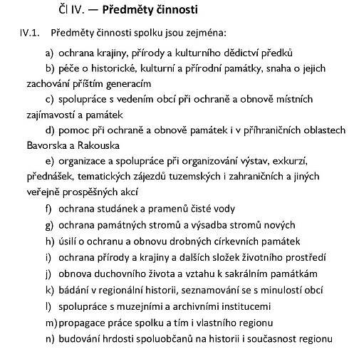 Stanovy spolku – Horní Králováci
