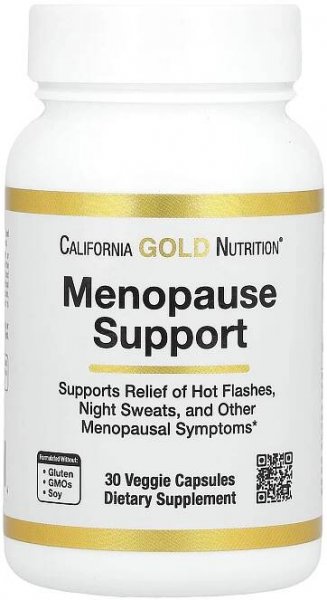 California Gold Nutrition, Podpora menopauzy s Angelica gigas, Cynanchum wilfordii, Phlomis umbrosa a L-Leucine, 30 rostlinných