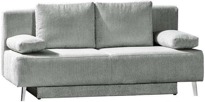 ROZKLÁDACÍ POHOVKA, textil, světle šedá - světle šedá, Moderní, kov/textil (193/85/88cm) - Novel