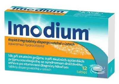 Imodium RAPID 2 mg tablety dispergovatelné v ústech 12 ks