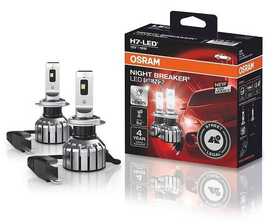 OSRAM žárovka LED H7 night breaker LED H7, 2. generace 2 ks