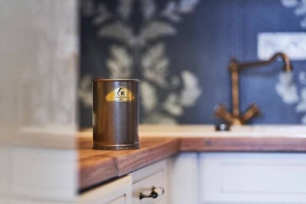 a coffee cup sitting on top of a counter at Apartmán MIKU-LOVE in Mikulov