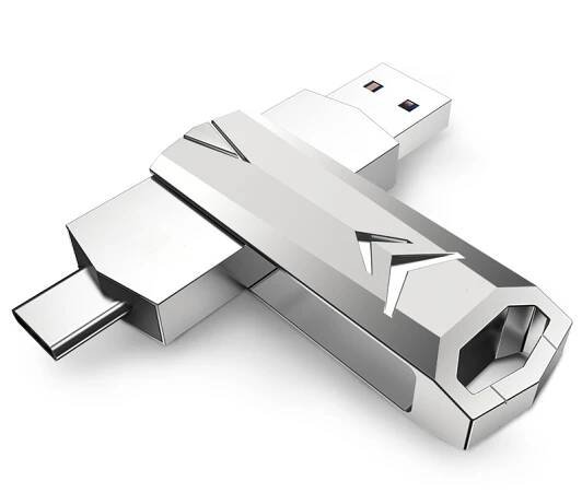 Flash disk dual stříbrný