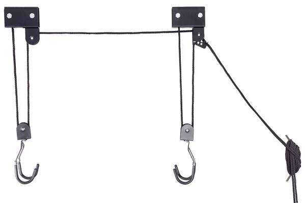 Zvedací stropní držák pro kolo, střešní box, žebřík, kajak, lyže, 52kg, 4m
