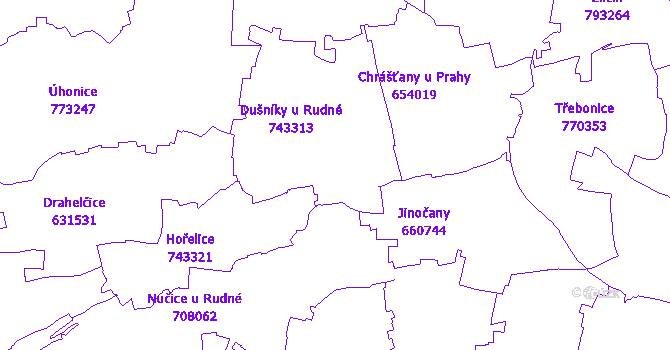 Katastrální mapa Rudná