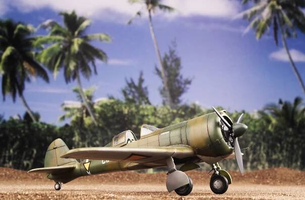 Curtiss Wright CW-21 Interceptor 1/72 - postavený model od Jana Šimona