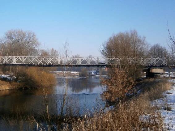 Železný most přes Labe (Vysoká nad Labem/Opatovice nad Labem, 13.2.2017)