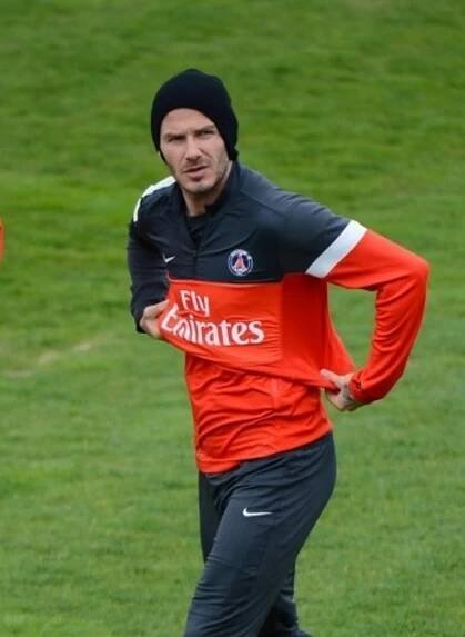 Fotbalista David Beckham je pořád ve formě