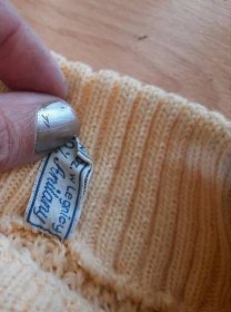 Retro Anilany dámský dívčí pletený svetr vel M nový béžový  - Dámské oblečení