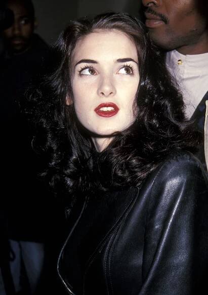 Image may contain Clothing Apparel Jacket Coat Human Person and Winona Ryder