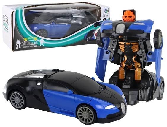 mamido Auto Robot 2v1 Transformers Bugatti modré