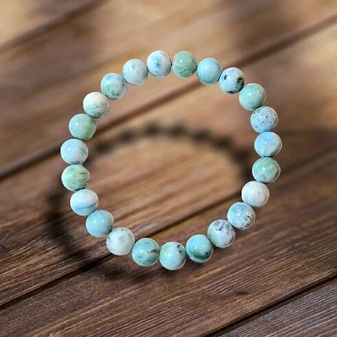 Larimar náramek kuličky , vel. 0,8-0,9 cm
