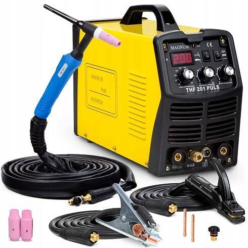 INVERTOROVÁ SVÁŘEČKA MAGNUM THF 201 PULS TIG DC MMA 230V 10-200A HF IGBT