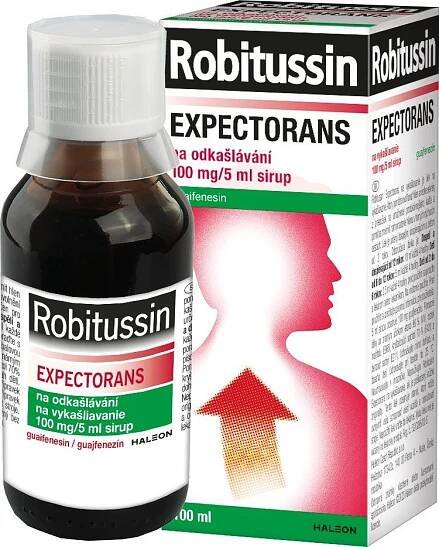 Robitussin Expectorans 100 mg/5 ml, sirup na odkašlávání 100 ml