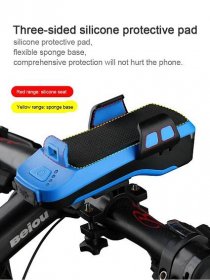 5 IN 1 Led Bicycle Light Front USB Rechargeable Solar Horn Phone Holder Bicycle Lamp Bike Light Lantern