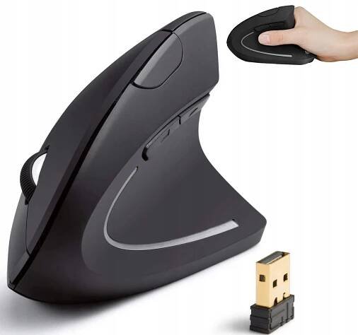 VERTIKÁLNÍ MYŠ BEZDRÁTOVÁ ERGONOMICKÁ MYŠ 2.4ghz