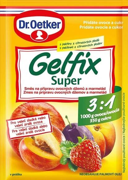 Dr. Oetker Gelfix Super 3:1 Směs na přípravu džemů a marmelád 10 x 25 g - Kypřící prášky, želatiny, Pečení, Mouka, pečení
