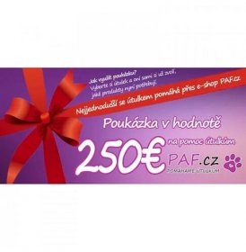Poukázka v hodnotě 100€ - PAF.cz - Pomáháme útulkům