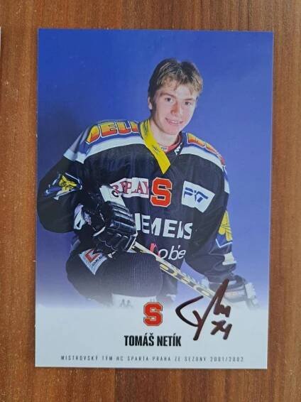 Orig.autogram Tomáš Netík ( Sparta Praha ) - Ostatní sběratelské předměty